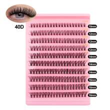 Waloshow 批发价 200 件睫毛簇，10D 20D 30D 40D 50D 80D 100D 俄罗斯 DD 卷曲假睫毛套装 - 0.07 毫米厚度，自然蓬松超厚混合款式，D 卷曲，长度 6-15 毫米，适合初学者的自粘式可重复使用睫毛延长