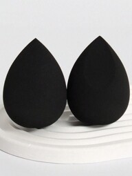 2pcs/Set Makeup Sponge Puff Set, Suitable For Liquid, Cream And Powder Foundation Flawless Blending Makeup Sponge, Black Makeup Sponge, Latex-Free Damp And Dry Foundation Sponge For All Skin Types,Makeup,Cheap,Room Decor,Vanity,Travel,Bedroom,Makeup Accessories,Puff,Makeup Blender,Powder Puff,Makeup Sponge,Cheap,Stocking Stuffers,Makeup,Makeup Tools,Cheap Stuff,Gifts,Gifts For Women,Christmas Gifts