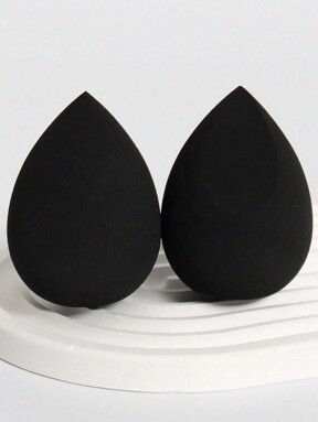 2pcs/Set Makeup Sponge Puff Set, Suitable For Liquid, Cream And Powder Foundation Flawless Blending Makeup Sponge, Black Makeup Sponge, Latex-Free Damp And Dry Foundation Sponge For All Skin Types,Makeup,Cheap,Room Decor,Vanity,Travel,Bedroom,Makeup Accessories,Puff,Makeup Blender,Powder Puff,Makeup Sponge