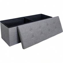 Bench Storage Chest Footrest For Bedroom, Entryway And Living Room, Holds Up To 660 Lb Dark Grey - Dark Grey - View 7