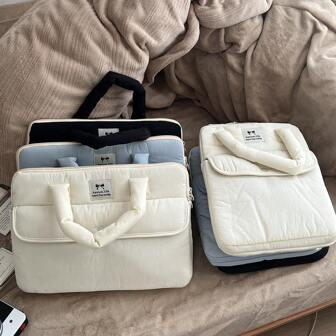 1 件韩国 Ins 简约多层收纳包，功能强大，全新防震 11/13/15 英寸 iPad 内袋，可爱笔记本电脑收纳包，返校必备