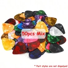 30-50 件 0.46 毫米薄款 SLL 吉他拨片多种款式随机发货乐器拨片适用于吉他尤克里里贝斯传统乐器配件