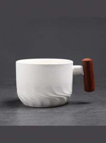 Ceramic Wooden Handle Italian Coffee Cup, Sandalwood Handle Tea Cup With Tea Strainer And Lid, Ceramic Tea Cup Japanese Style Wooden Handle Porcelain Small Coffee Cup Gradient Glaze Tea Cup Ceramic Kung Fu Small Tea Cup, Gift Box Set For Afternoon Tea, Italian Espresso Cup Japanese Style Simple Mini Coffee Cup