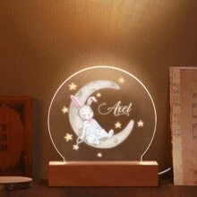 1pc, Custom Personalized Name Night Light, Custom Birthday Gift, Custom Friend Gift, Custom Bedroom Decoration, Custom Party Decoration, Party Decoration, Custom Bunny Night Light, Valentine's Day Gift Back To School