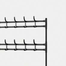 Versatile Shoe & Coat Metal Rack - 23.62inch, Detachable Hooks, Multi-Layer, Free-Standing Storage For Home & Apartment - Black - View 9