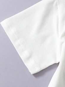 Balabala 男童夏季夜光T恤，儿童时尚卡通印花T恤 - 白色 - 查看 7