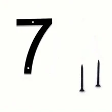 1 Stück modernes Haus Nummerntafel, künstlerisches Metall Haus Nummer Adressschild, Briefkasten Garten Outdoor Adress-Ziffern, einfach zu installieren, benötigt keinen Strom, geeignet für Haustür, Outdoor, Hotel, Haus Adress-Dekoration