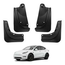 Tesla Series Mud Flaps 4pcs,Including 2020-2025 Model Y,Model 3 2024 Highland,Tesla Cybertruck,Tesla Car Tuning Accessories,Splash Guards MudFlaps Mudguards - Black - View 9