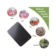 1 Peça Bandeja de Descongelamento Rápido, Descongelamento Rápido de Alimentos Congelados, Carne, Frutas, Placa de Descongelamento, Bandeja de Descongelamento, Pequena Ferramenta de Camping