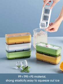 1 件带盖迷你托盘，软底小盒子，3 格水果储存容器，适合家庭使用 - 隨機顏色一件 - 查看 4