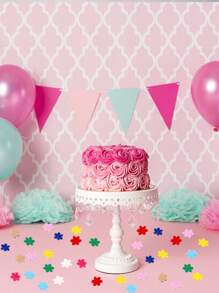 100pcs Multi-Color Mini Flower Confetti, Colorful Paper Confetti Tabletop Decorations For Party
