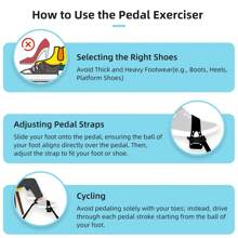 MINSHUXI Mini Exercise Bike Portable Pedal Exerciser Gym Fitness Leg Arm Training Adjustable Resistance With LCD Display For Women And Men - Black - View 3