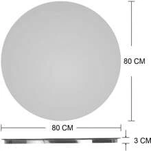 Round Bathroom Mirror With LED Lights, Illuminated Wall Mirror With 3 Colors, Memory, Continuously Dimmable, Circular Backlight, Intelligent Makeup Mirror, IP54 - 80x80CM - View 6