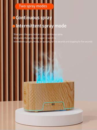 1 Set, USB Interface Plug-In Flame Humidifier, Constant Temperature, Anti-True Flame Atmosphere, Colourful Ambient Light, Multi-Speed Adjustment To Enhance Room Comfort And Decorative 4.4oz