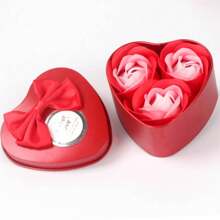 Fiore di sapone rosa artificiale in scatola di ferro, fiore di sapone profumato a rosa per decorazione regalo per matrimonio, compleanno, festa della mamma, San Valentino, laurea, attività aziendali