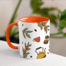 1 件 11 盎司定制陶瓷杯阿拉伯名字咖啡杯，阿拉伯风格茶壶茶杯茶元素用于泡茶和咖啡，鲜艳的橙色多种颜色可供选择，送给朋友、儿童、父亲、母亲、家人的礼物，多功能、装饰性、防霉、可重复使用、可爱、高品质、可爱、现代、定制、个性化、独特、适合他的理想礼物，适合孩子、浴室、客厅、卧室、办公室、茶室、学校、家庭的理想礼物