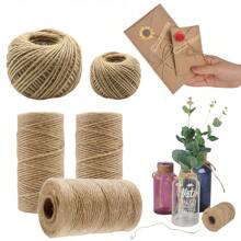 100M/3937 Zoll 2mm Vintage Juteband, Juteleine, Schleifenband, DIY Handwerk, dünner und dicker Jutekordel für Hochzeitsgeschenkverpackung und Party Heim Deko Accessoire