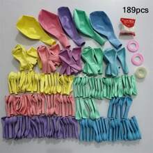 Bộ 189 bóng bay cầu vồng màu pastel 5/10/18 inch đủ màu sắc Bộ dụng cụ tự làm vòng hoa vòm, Bộ bóng bay cao su Macaron dùng cho tiệc sinh nhật, tiệc cưới, tiệc đính hôn, kỷ niệm, trang trí tiệc, - nhiều màu - Xem 5