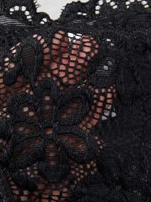 Women Simple Solid Color Lace Trim Casual Sexy Lingerie Set For Rave, Baddie Look