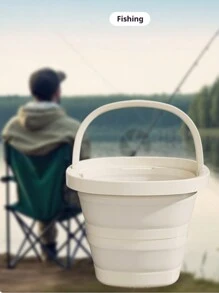 1 pieza, Cubo plegable, Cubo portátil, Cubo plegable para lavar el coche, Para la limpieza del hogar, Campamento al aire libre, Cubo portátil para pesca y viajes, Cubo para lavar el coche, Multiusos, Esencial para autocaravana, Ahorra espacio, Suministros de limpieza, Pequeña herramienta para el hogar