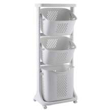 Living And Home 2-Tier Rolling Laundry Hamper - Breathable Detachable Baskets With Wheels (44*33*79cm/110cm, White),Bedroom Decor Storage Organization And Storage Puppy Keep Dress Shorts Phone Case Bikini Summer Dresses For Women Skirt Summer Dress Jeans Tops White Dress Dresses For Women - White 3-tier 44cm W X 33cm D X 110cm H - View 11