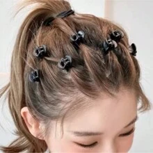 Juego de 10 pinzas de pelo pequeñas y sencillas de color negro y coloridas para uso diario, accesorios de pelo versátiles para fiestas, trenzas, ganchos de pelo, pinzas de pelo, pinzas de presión para el cabello