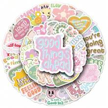 Set de 50 pegatinas con frases inspiradoras, surtido de pegatinas decorativas como regalo