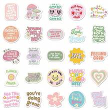 Set de 50 pegatinas con frases inspiradoras, surtido de pegatinas decorativas como regalo