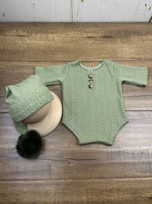 2 sztuki/zestaw strojów do fotografii noworodkowej - czapka + ubranka, strój na pamiątkę rozwoju dziecka, rekwizyt do sesji zdjęciowej, dekoracje dla rodziny na baby shower, prezenty na wielkanoc, rzeczy dla dziewczynek/chłopców