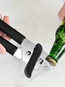 1pc, Can Opener, Powerful Can Opener, Multifunctional Jar Opener For Seniors, Weak Hands, Multi Functional Manual Can Opener For Home, Kitchen, Restaurant, Kitchen Gadgets - Multicolor - View 2