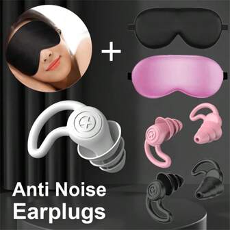 1 对隔音耳塞，适用于睡眠、工作场所、游泳时的防噪音