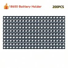 50-200 piezas Soporte de batería de iones de litio 18650 de plástico, soporte de paquete de batería, espaciador de celda cilíndrica para batería fija DIY - Negro - Ver 5