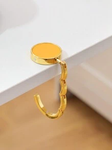1 pieza Colgador de bolso de moda, perchero plegable, soporte portátil para llaves, gancho de escritorio, colgador de viaje y almacenamiento al aire libre de metal para ropa