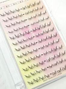 96pcs Natural-Looking Faux Mink Lashes For Summer Night, 3-Type Flared Segments Eyelash Extensions Kit, Easy Application For Beginners