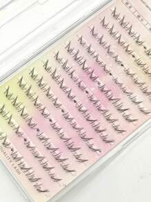 96pcs Natural-Looking Faux Mink Lashes For Summer Night, 3-Type Flared Segments Eyelash Extensions Kit, Easy Application For Beginners