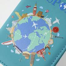 Cartoon Map Design Multi-Function Passport Cover, Ticket Holder - Multicolor - View 4