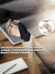 Estabilizador de pulgar y muñeca reversible, para alivio del dolor de pulgar de BlackBerry, dedo en gatillo, artritis, tendinitis, esguince y síndrome del túnel carpiano, ligero y transpirable