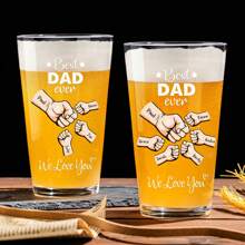 Cadeaux fête des pères, Verre à bière pinte personnalisé de 16 oz, Cadeau amusant pour papa, Cadeaux d'anniversaire et de Noël pour papa de la part de la fille ou du fils, Multi-fonctionnel, Durable, Décoratif, Réutilisable, Exquis, Élégant, Haute qualité, Coloré, Moderne, Personnalisé, Unique, Cadeaux idéaux pour lui, Cadeaux idéaux pour elle