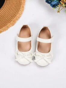 1 Pair Versatile Girls Butterfly Decor Flat Shoes - White - View 5