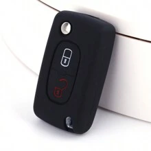 2按鈕矽膠汽車鑰匙套,配peugeot 308 207 307 3008 5008遙控器、citroen C2 C3 C4 C8汽車鑰匙配件 - 彩色 - 查看 3