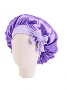 1顶婴儿睡帽，女童缎面睡帽，适合卷发、青少年和幼儿 - 彩色 - 查看 9