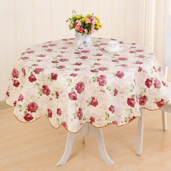 PVC Waterproof Table Cloth Round Tablecloth Nappe Table Cover Party Wedding Table Cloth For Home Kitchen Tablecloth Mantel