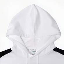 Puma 100% 纯棉连帽印花针织透气宽松运动服，舒适户外健身跑步休闲连帽衫情侣套装 - 白色 - 查看 6