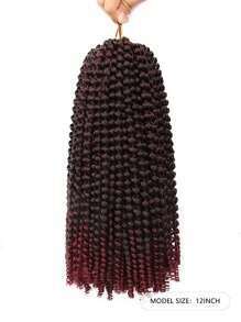 1 Pack Spring Twist Braided Crochet Wig, Suitable For Butterfly Braids, Soft & Fluffy, Explosive Twist Braid Short Fluffy Crochet Braid Wig, Synthetic Woven Hair Extensions (Tbug#) - Multicolor - View 9