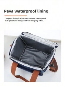 Gran bolsa aislada para el almuerzo, bolsa aislada portátil de gran capacidad, caja aislada portátil forrada para el almuerzo de la universidad, bolsa aislada para el almuerzo, esencial de viaje, picnic, al aire libre, escuela, trabajo, camping, oficina para niñas, niños, estudiantes, suministros escolares, artículos esenciales para la universidad, caja de almuerzo de vacaciones, bolsas de verano para comida al aire libre, bolsas de picnic y camping, regreso a la escuela