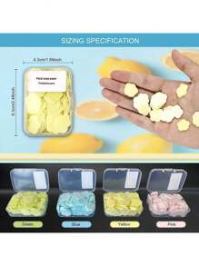 200 片/盒便携式洗手液，带香味泡沫香皂片 - 非常适合露营、轻松旅行和户外父亲节礼物、家用便携式香皂片、一次性迷你花瓣香味香皂片盒