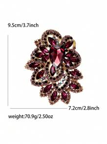 Luxury Large Crystal Brooch For Women Party Banquet Jewelry Dress Skirt Accessory Gift - Large Crystal Brooch - View 10