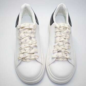 1 对情人节彩色金属心形鞋带，百搭可爱的运动鞋鞋带