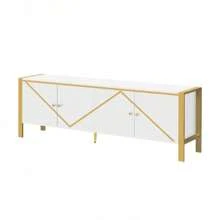 TUZIFORFY 70.9''Modern Minimalist TV Stand For TVs Up To 75 Inches, Entertainment Center Media Console Cabinet With 2 Spacious Cabinets For Living Room - trắng - Xem 6