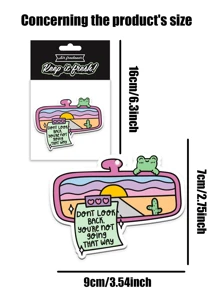 Hanging Car Air Freshener,Encourage Phrases Patterns Design Car Rearview Mirror Hanging Fragrance, Car Aromatherapy Tablet, Car Interior Decoration,Gifts For Friends,Special Gifts - one-size - View 3